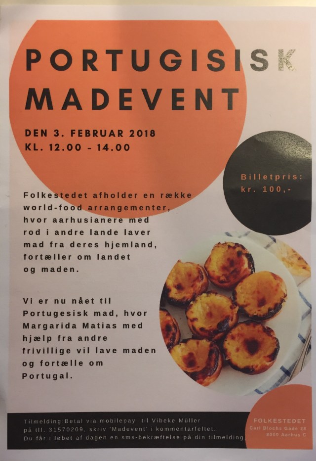 Flyer om Portugissisk madevent